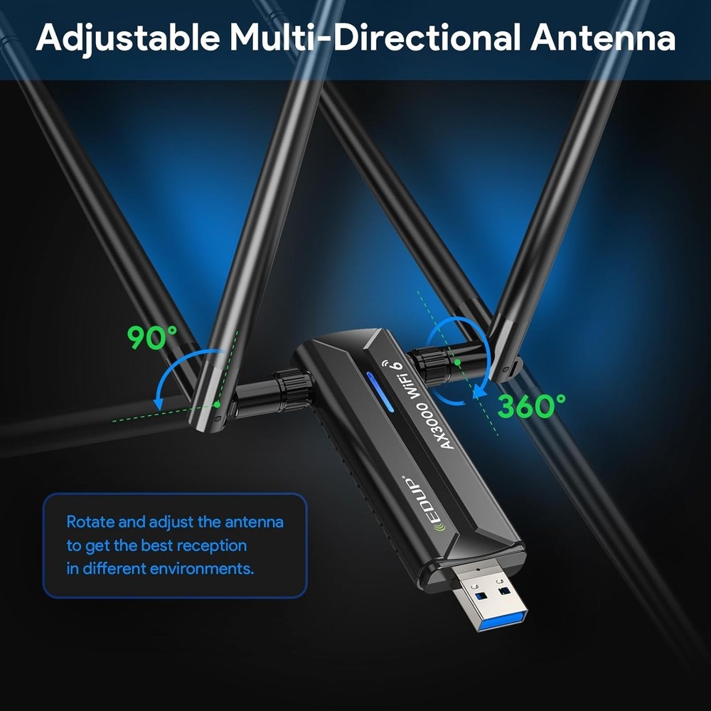 USB 3.0 WiFi 6E Adapter: High-Speed Tri-Band Connectivity for Windows & Linux
