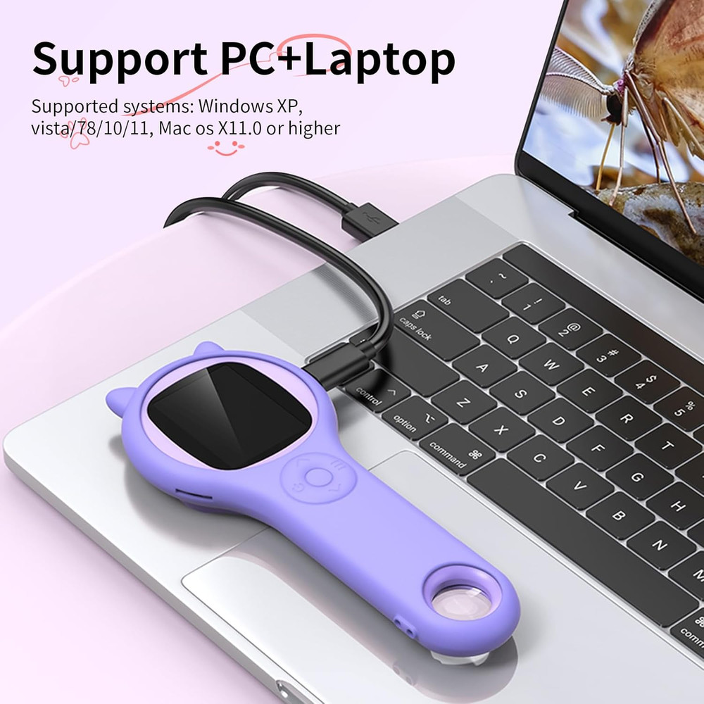 Microscope for Kids - Mini Pocket Handheld Microscope for Toddlers-Stem Educatio