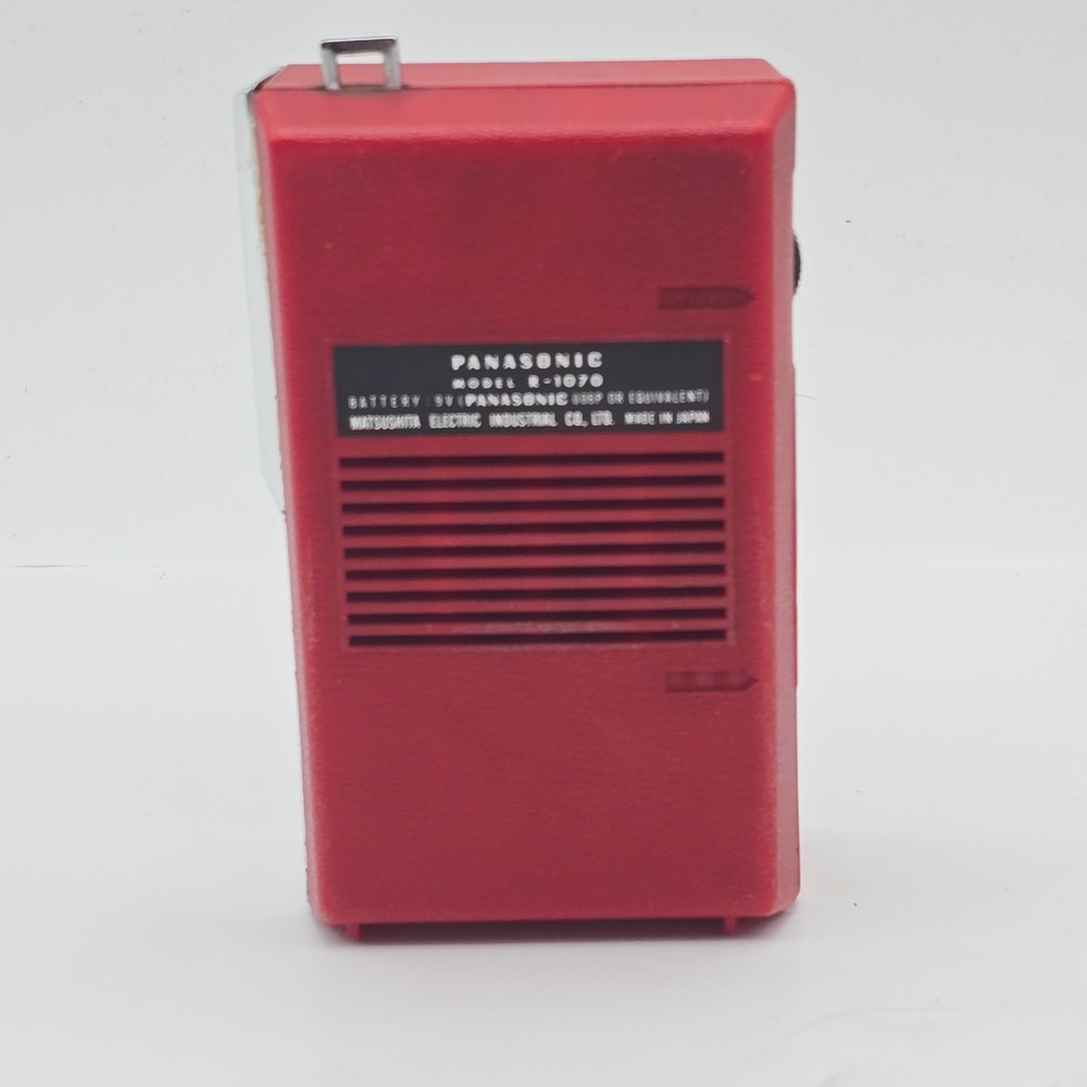 Red Panasonic Transistor AM Radio Model R-1070