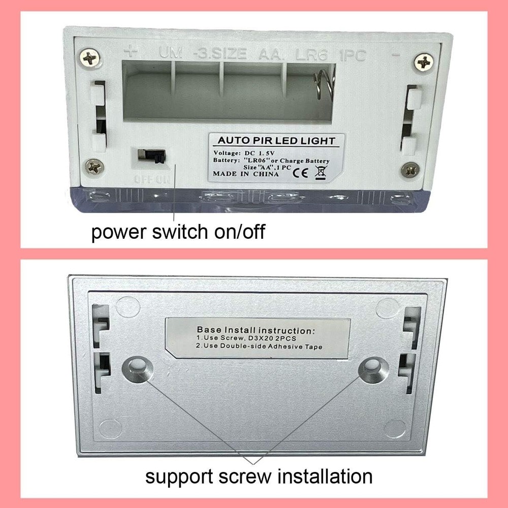 Home Keyhole Infrared PIR Motion Sensor LED Light Lamp Wireless Auto