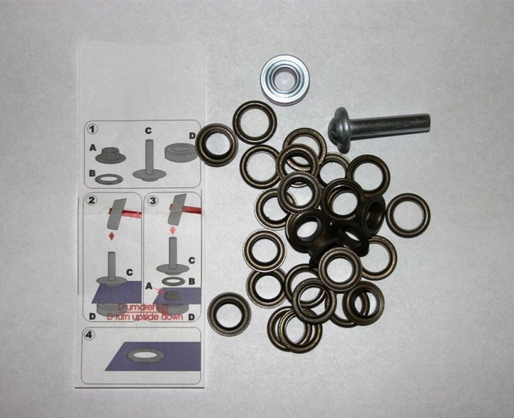 24 Good Eyelets & Discs 8MM Inside 14mm Outside Old Copper Incl.