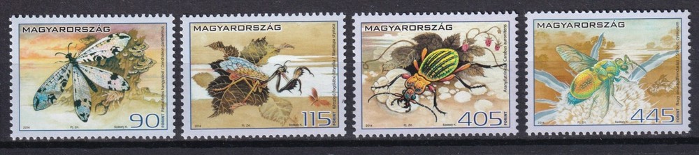 Hungary 2014 Insects 4 MNH stamps