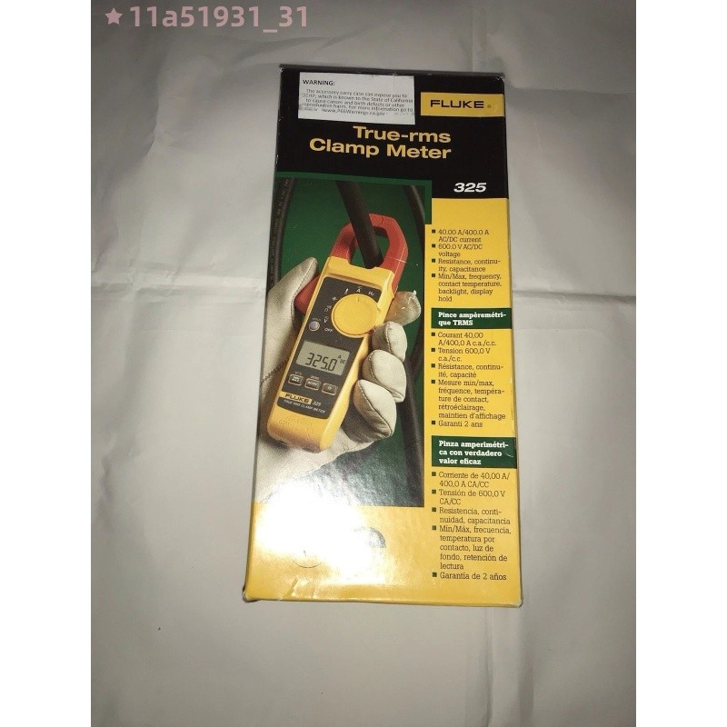 Fluke 325 True RMS AC DC Current and Voltage Tester Capacitance Clamp Frequency