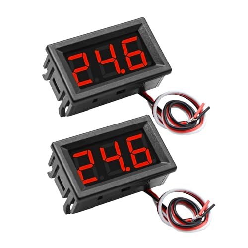 2Pack DC0-100V Mini Voltmeter Voltage Tester DC Voltage Gauge Voltage