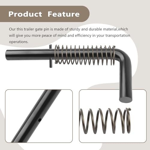 2PCS 9/16" Trailer Gate Latch Kit with 2 Springs+2 Roll Pins,Heavy Duty