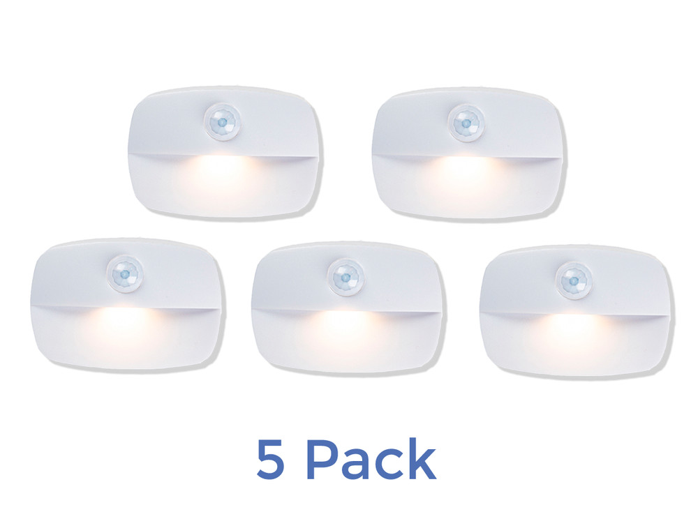 Battery-Powered LED Closet Light - Motion Sensor Night Lamp (5 Pack)