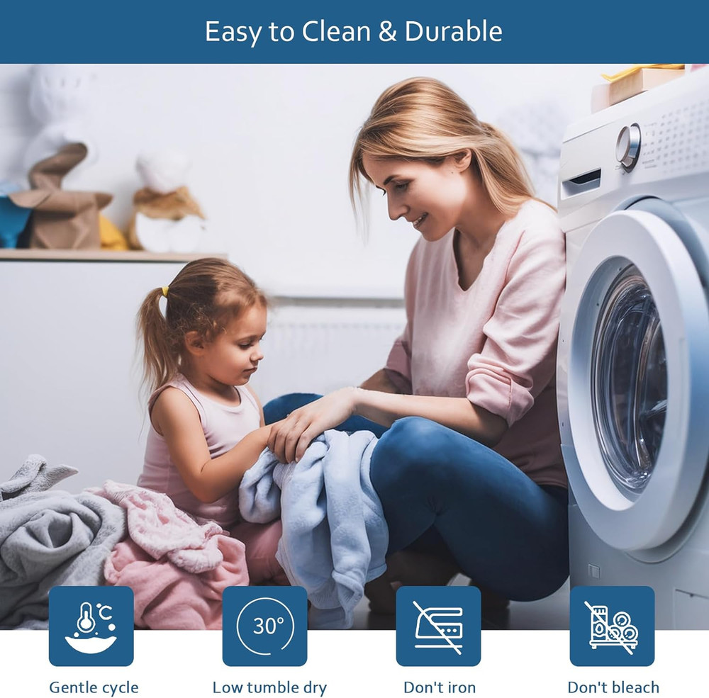Twin Waterproof Mattress Protector Smooth Top Breathable Skin-Friendly Polyester