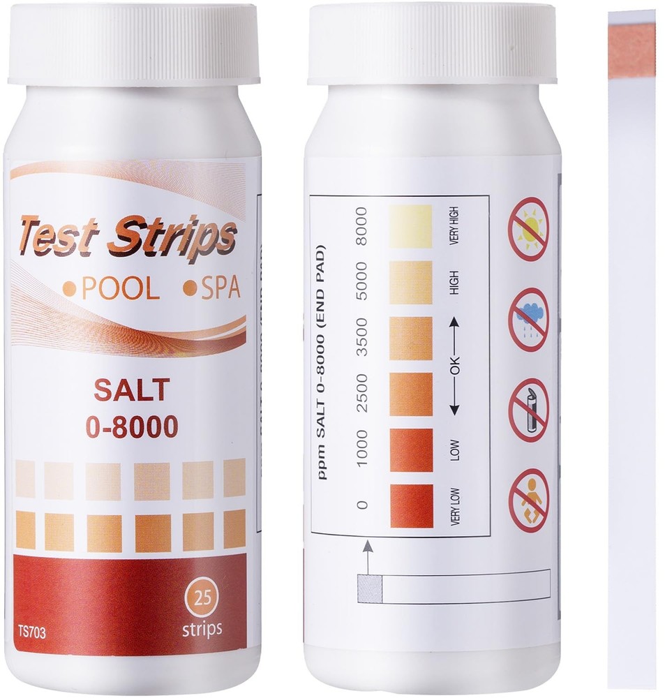 SuperCheck Salt Test Strips for Testing Pool Strips-25