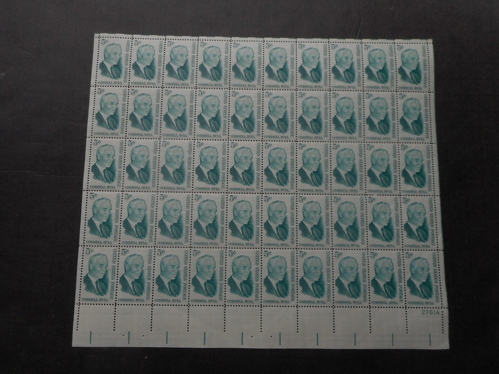 Scott 1235, 5 cent, Cordell Hull, Sheet