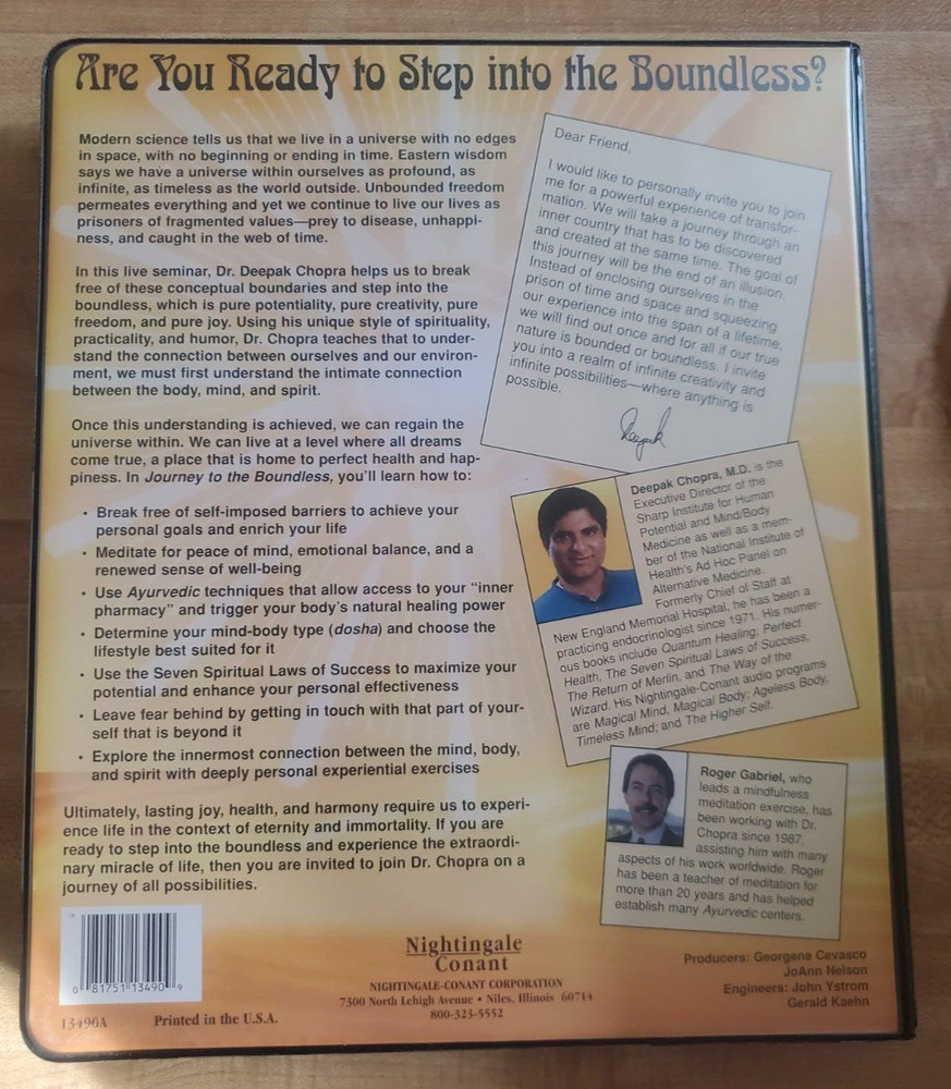 Journey to the Boundless - Deepak Chopra - Audio Cassette Course