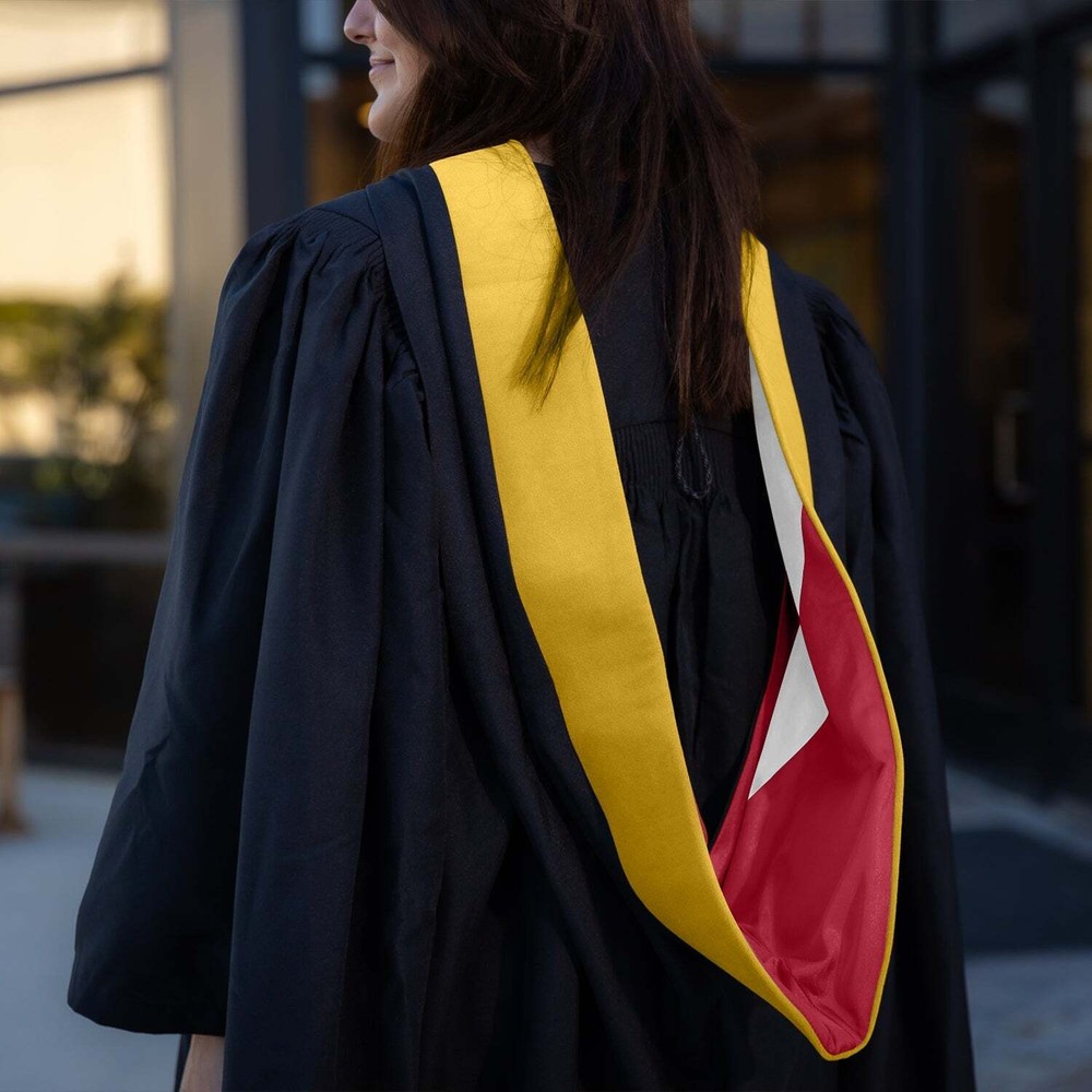 Endea Graduation Masters Hood For Science, Mathematics - Gold/Red/White
