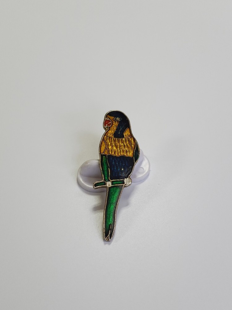 Parrot Lapel Pin Blue Green & Yellow