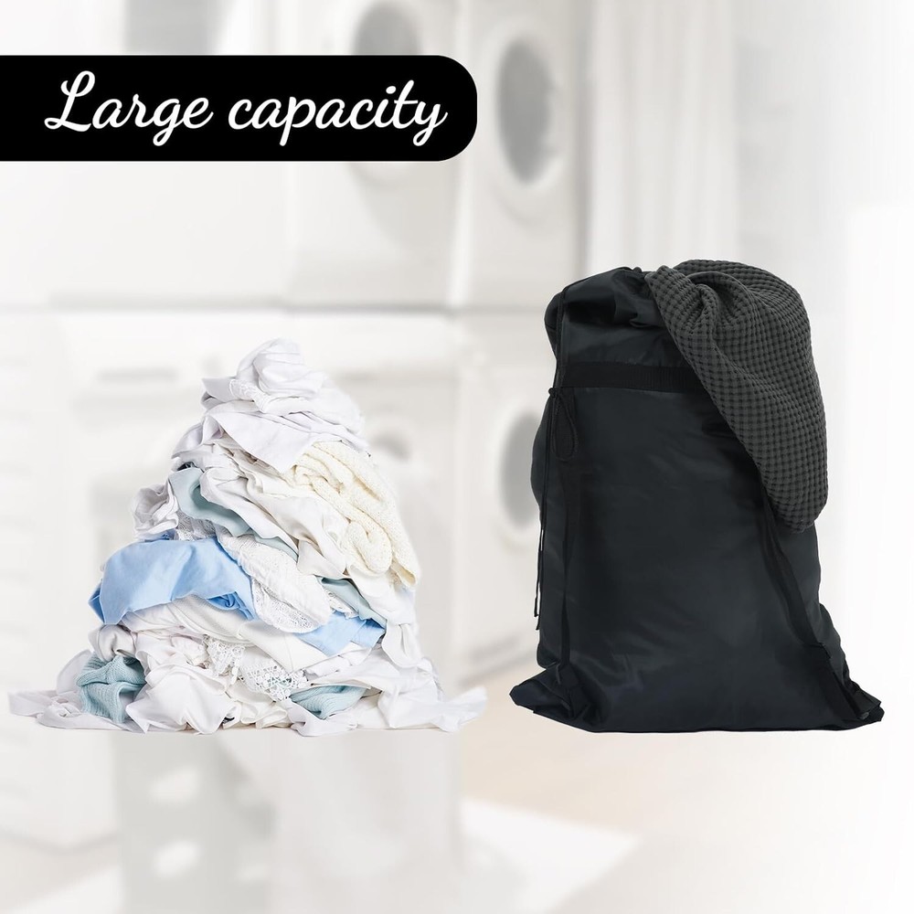Backpack Laundry Bag with Shoulder Straps with Drawstring Closure for Travel