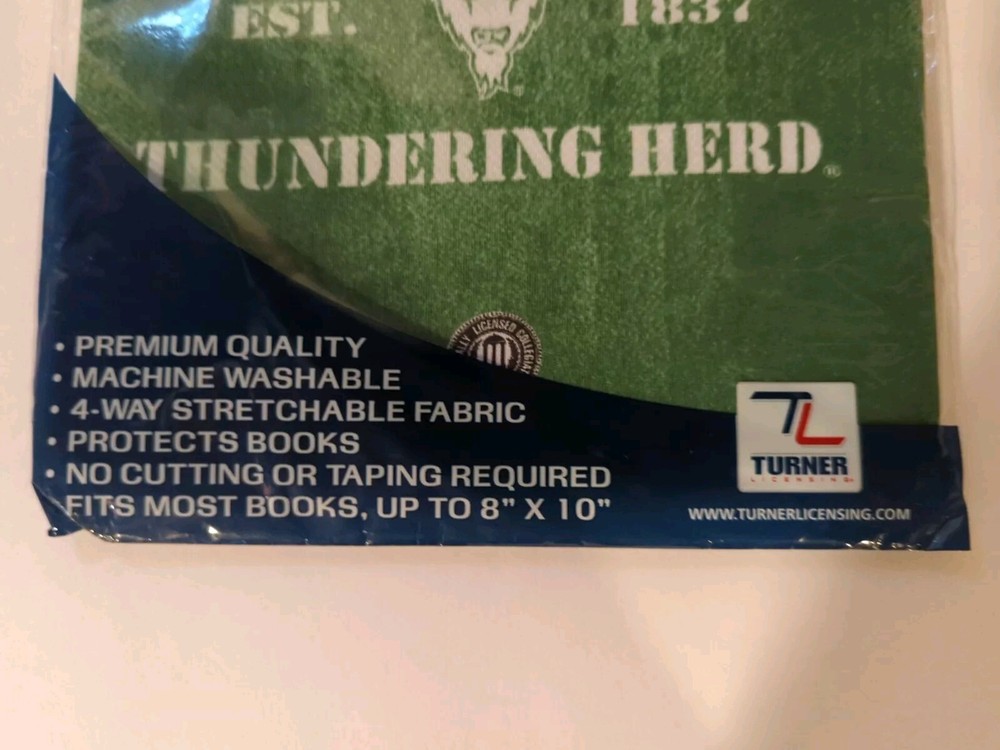 *TURNER LICENSING* Stretchable Book Cover Marshall Thundering Herd **SEALED**
