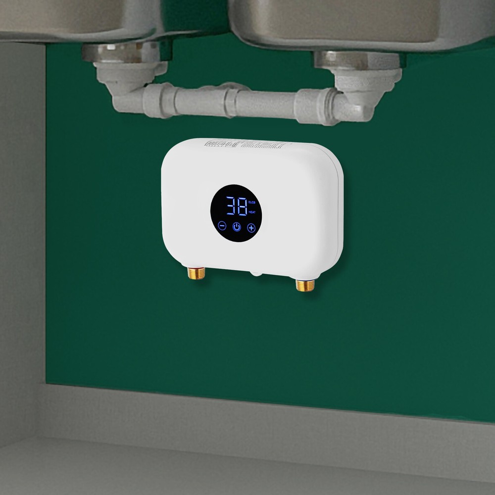 4500W Electric Hot Tankless Water Heater Mini Instant Heater Bathroom Kitchen US