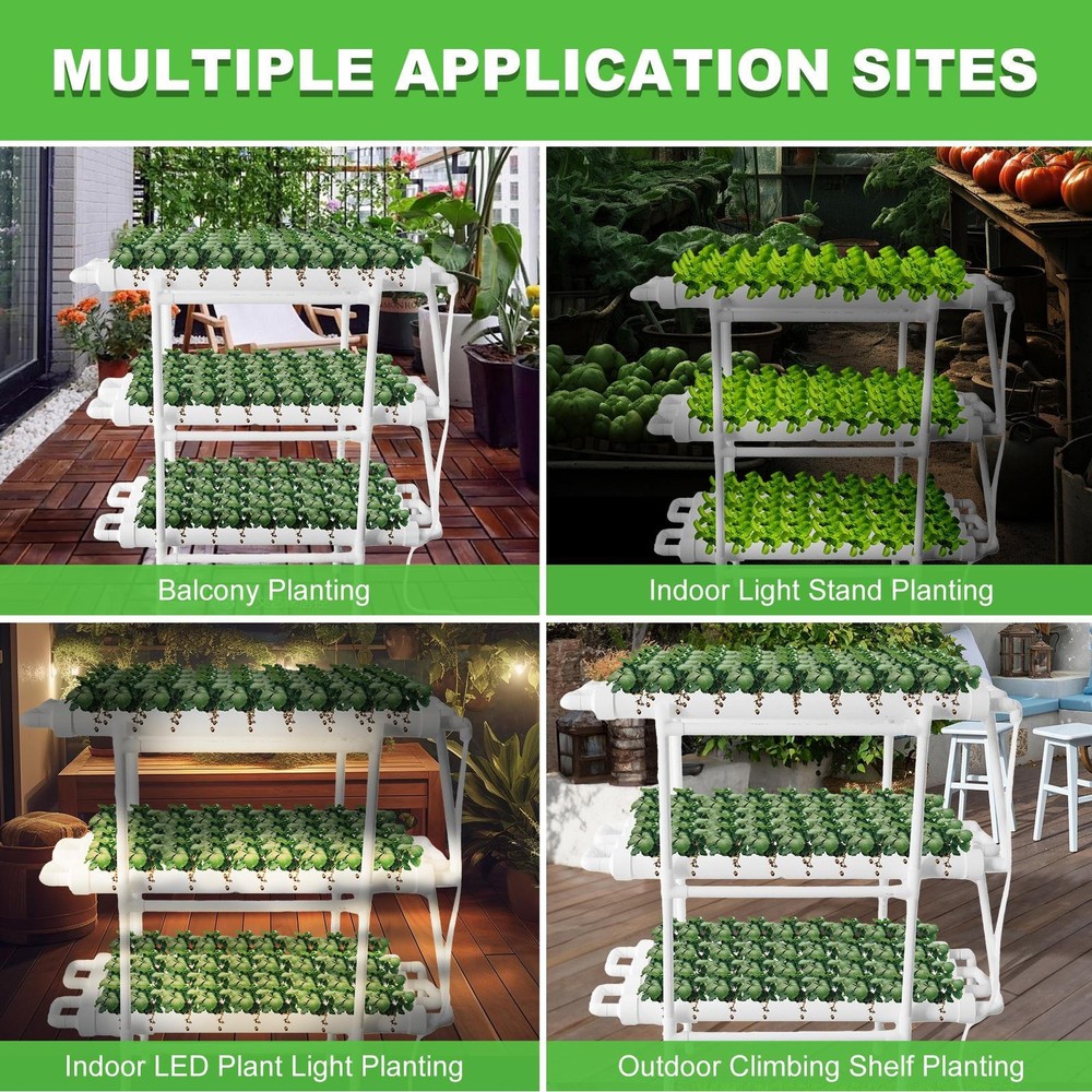 Hydroponic Site Grow Kit 108 Planting Sites 3 Layer Hydroponics System