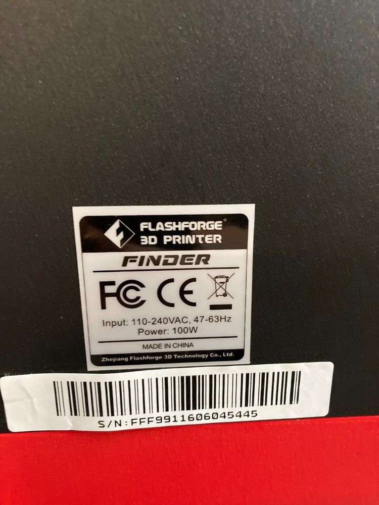 FlashForge Finder 3D Printer Version V1.4 20160531 (Usage 61 hrs) - Printer Only