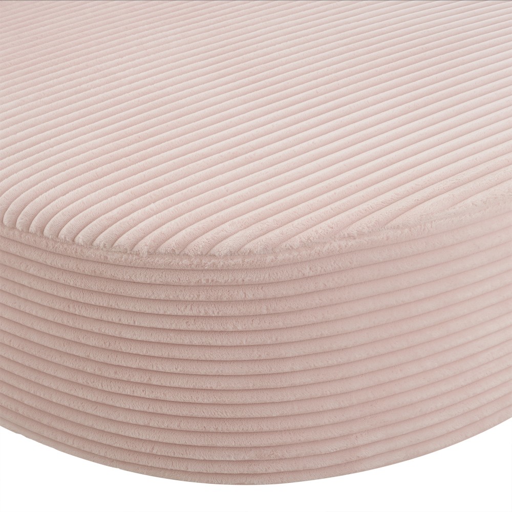 51.6" Sofa Bed Chaise Lounge Sofa Boneless Couch Compression Sofa Couch, Pink