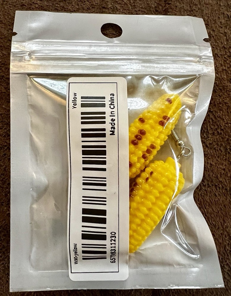 Yellow Corn on the Cob Dangle Earrings FREE SHIPN 📦 l👀k