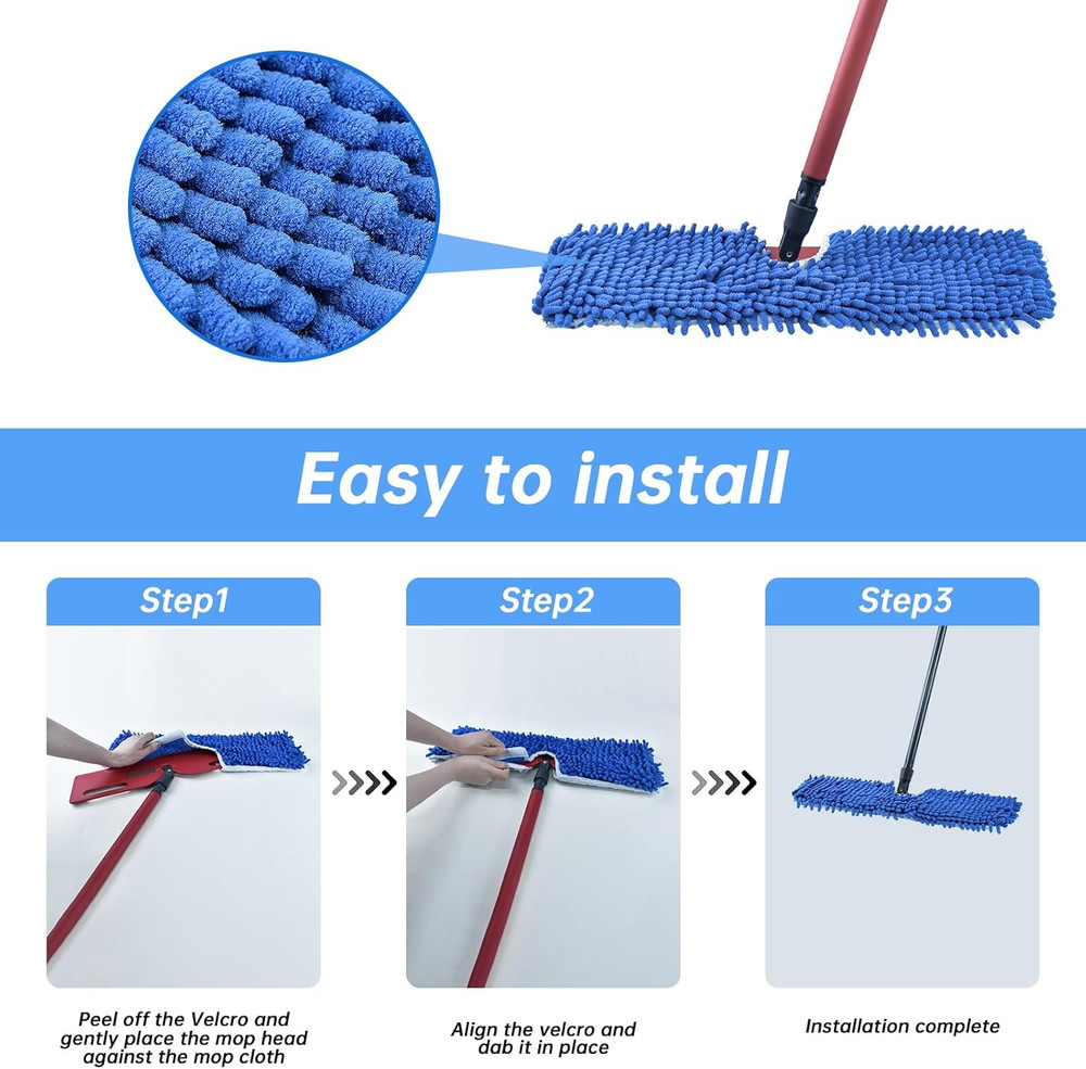 4 Pack Mop Heads Replacements Compatible with O-cedar Dual-Action Flip Mop,Micro