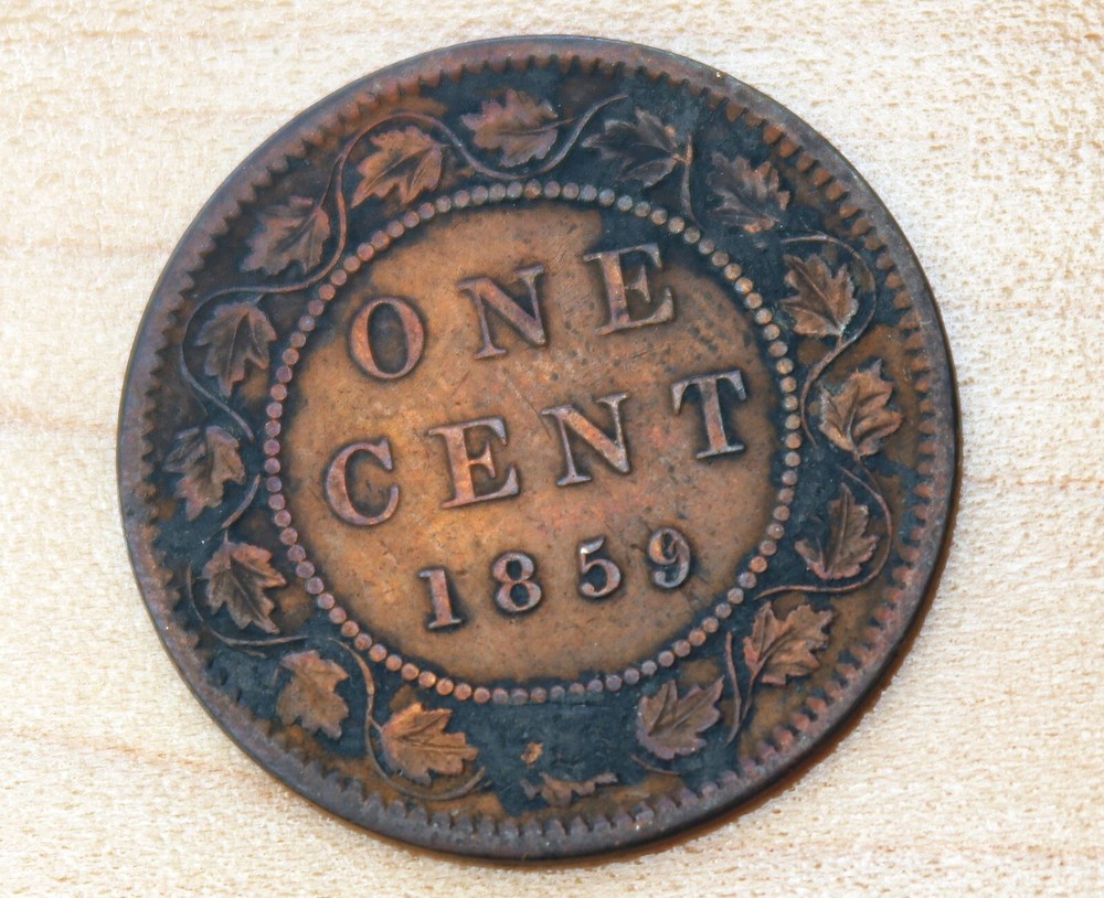 1859 Canada 1 Cent Double 9? Lamination Error?