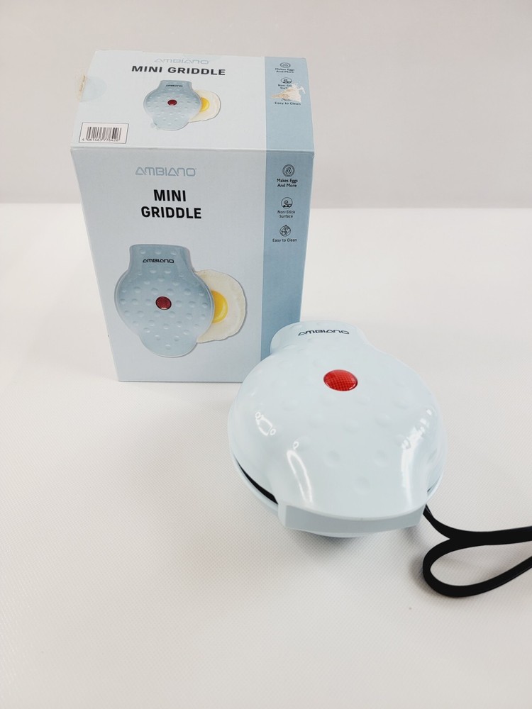 Ambiano Mini Griddle Blue 4"  Electric Round Griddle Aldi