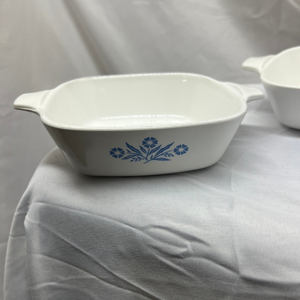 Corning Ware Petite Pan Blue Cornflower Square Baking Dish Set