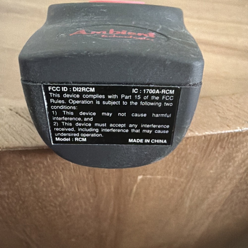 Ambient Technologies Gas Log Fireplace Remote Model RCM