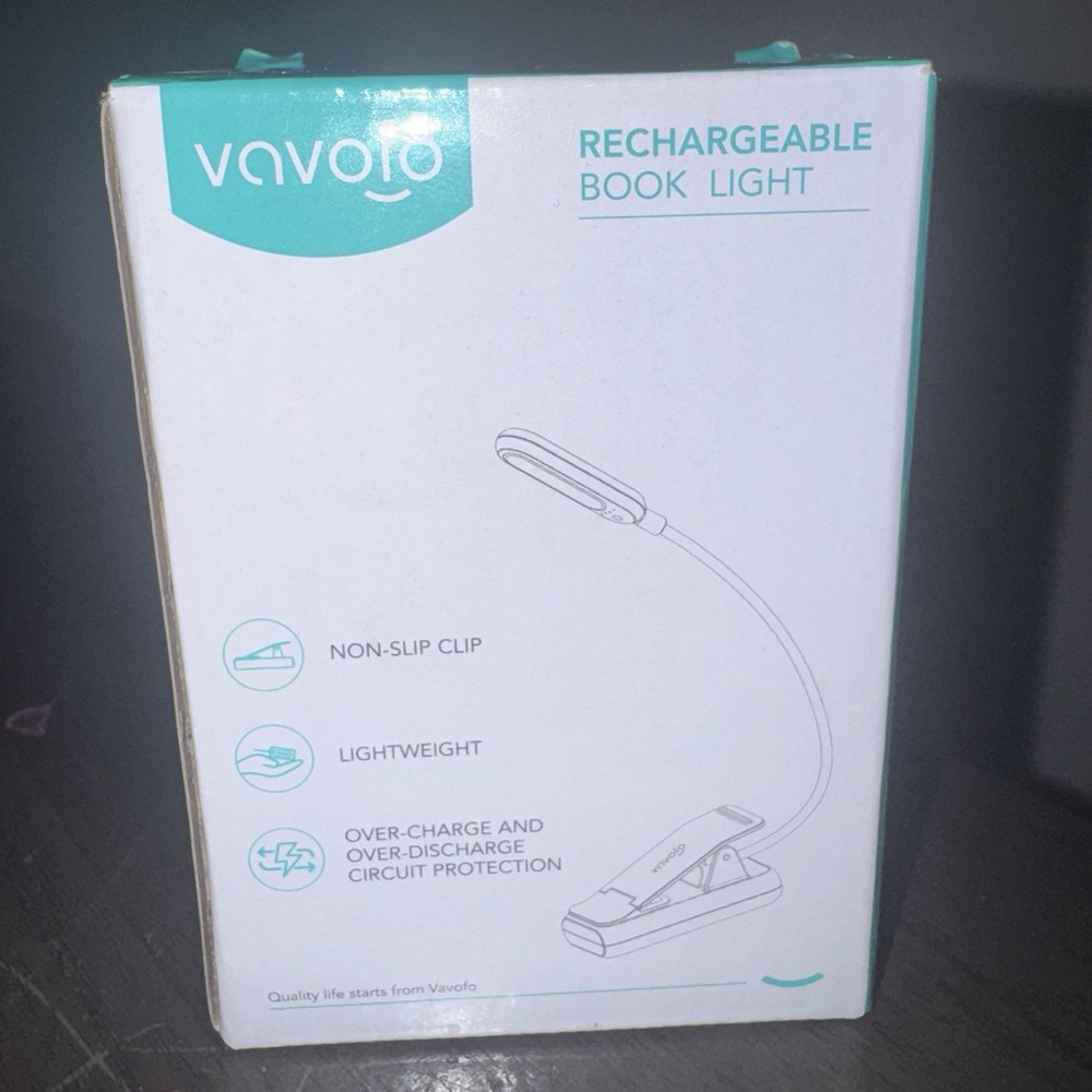 Vavofo Rechargeable Book Reading Light Clip On
