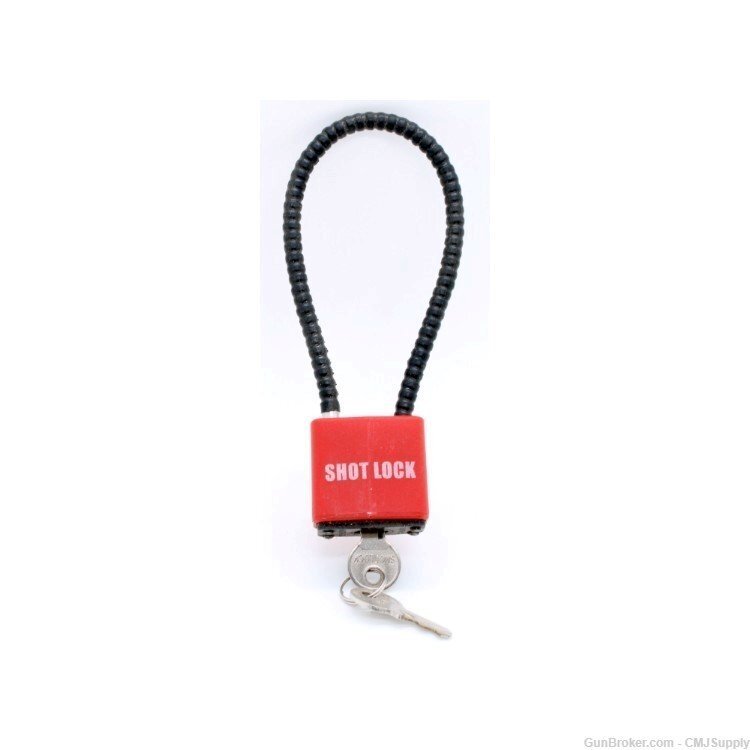 SHOT LOCK 8" Cable Lock Red and Black