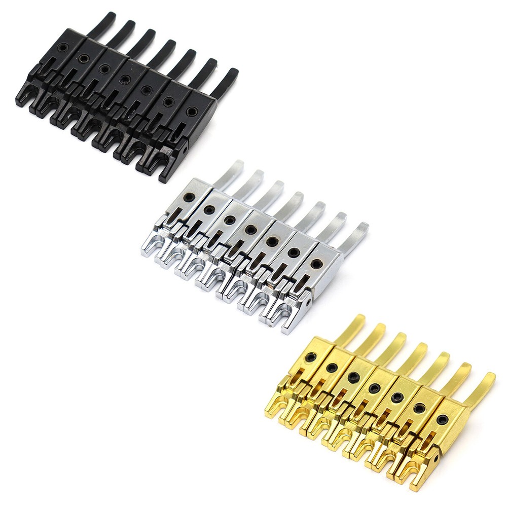 3 Colors-7 Strings Electric Guitar Double Locking Tremolo Bridge String Saddles