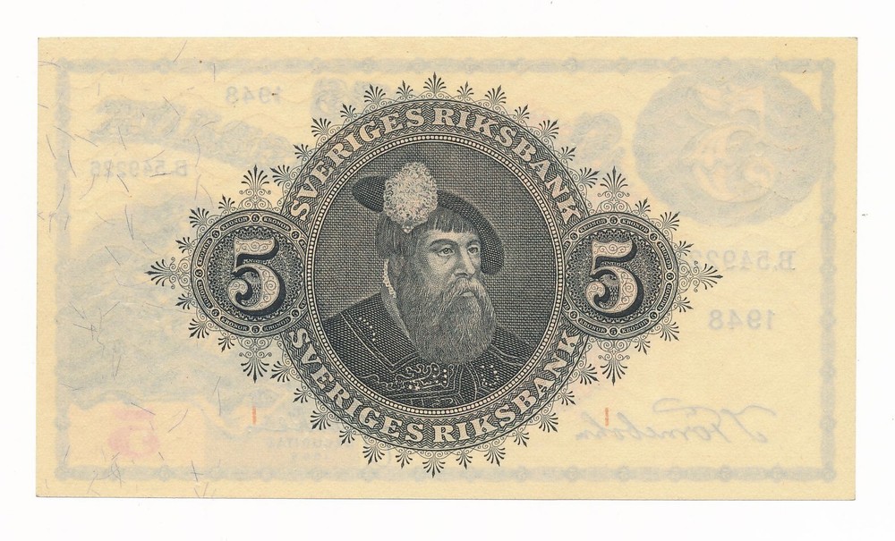Sweden 5 Kronor 1948 P. 33 / 33ae Unc Note