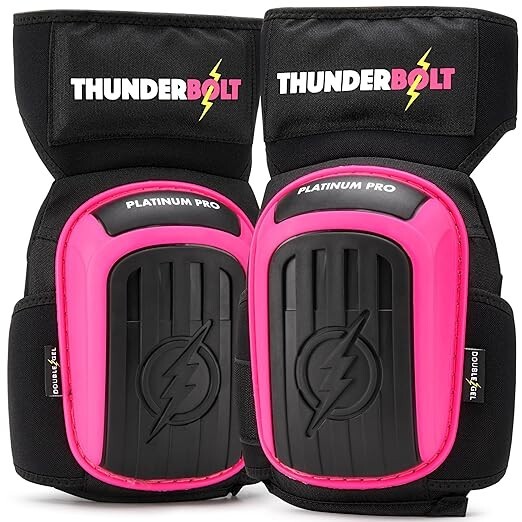Thunderbolt TB-003 Professional Knee Pads for Work with Double Gel
