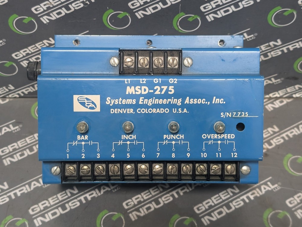 USED Systems Engineering Assoc., Inc. MSD-275 Bar/Inch/Punch/Overspeed Module