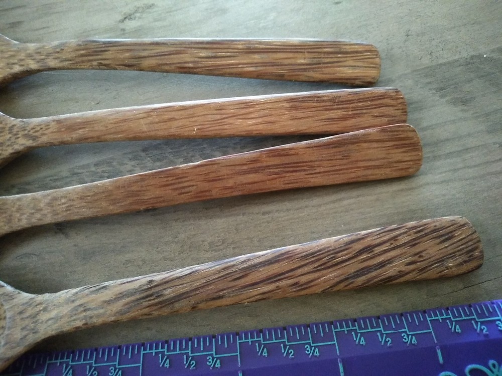 Coconut Wood Hand Carved Teaspoons