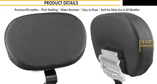 Adjustable Driver Rider Backrest Quick Release for Harley Softail Models C