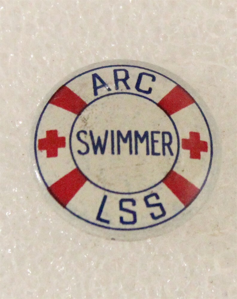 Red Cross: Life Saving Service Swimmer "campaign button" c.1926