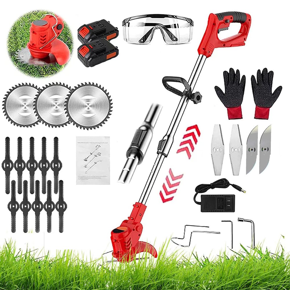 24V 2Ah Battery Powered Weed EaterString Trimmer with 2 Batteries