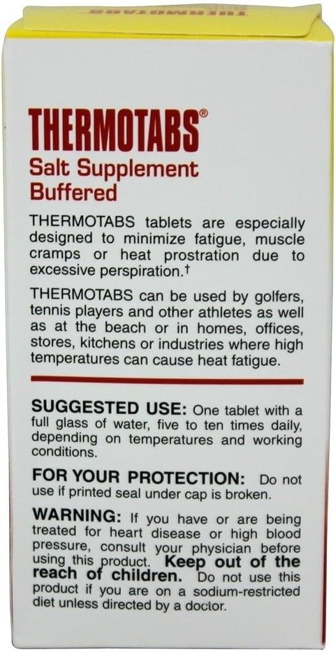 Thermotabs Salt Supplement, Buffered, 100 Tablets