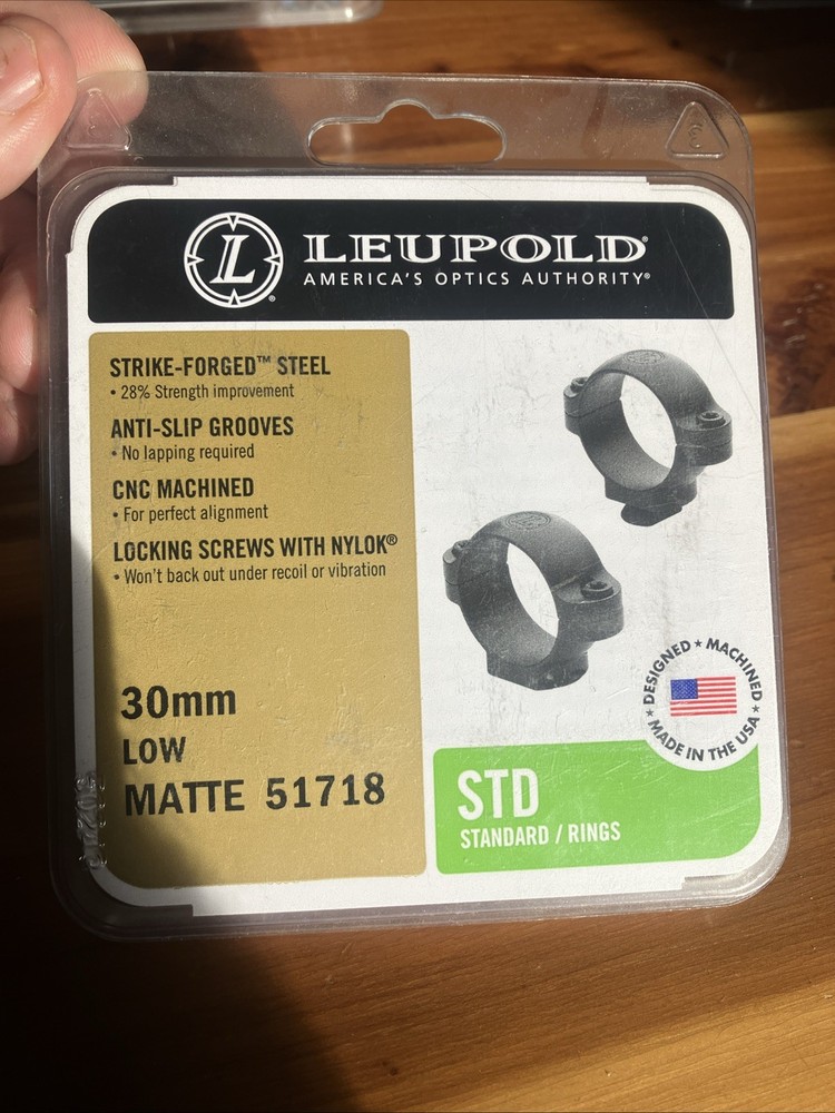 Leupold STD Standard 30mm Low Matte Scope Rings 51718