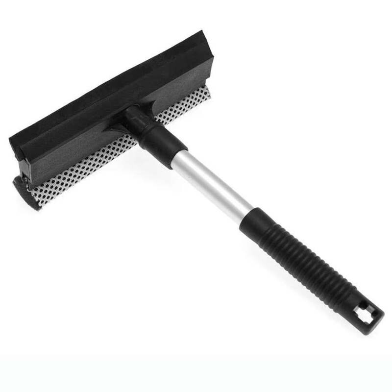 Handle Car Window Brush Double Surface Windshield Squeegee Scraper Wiper Cleaner