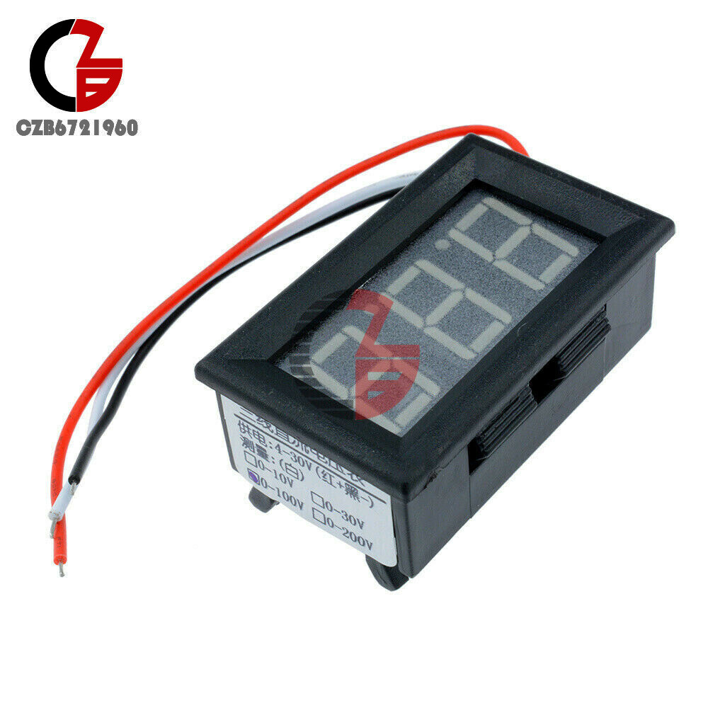 DC 0V~99.9V Blue/Red/Green LED Digital Voltmeter Voltage Panel Meter for Motor