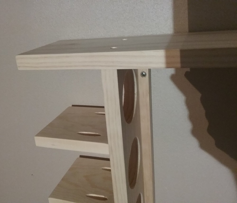 5 Bat - Wood Baseball Bat Display Rack w/ Multi Shelves ( SEE DESCRIPTION )
