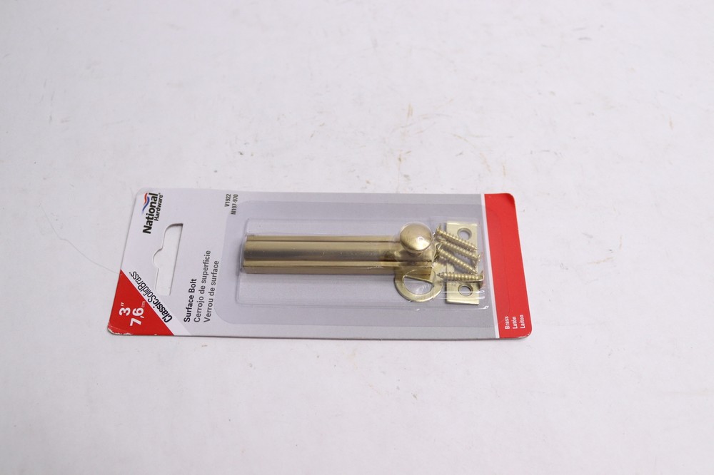 National Hardware V1922 Series Flush Bolt Solid Brass 3" N197-970