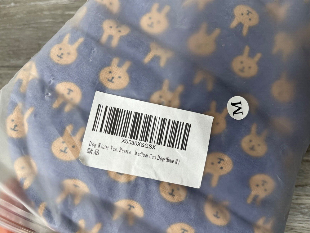 HongHongPet Reversible Winter Vest, Blue Size Medium