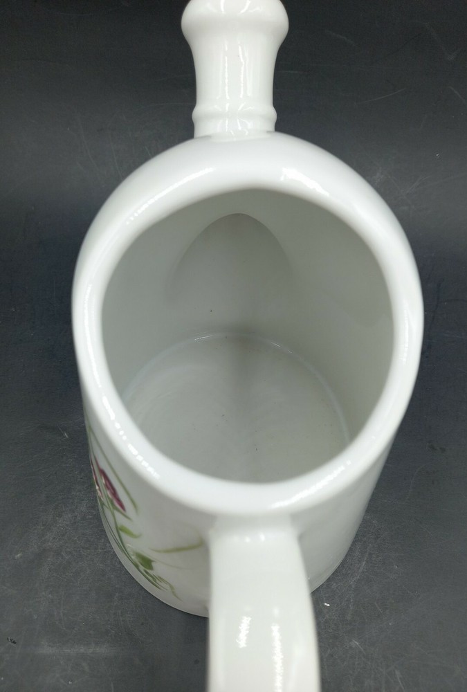 Handpainted Roses on ceramic Watering Can Pitcher 5.5 in