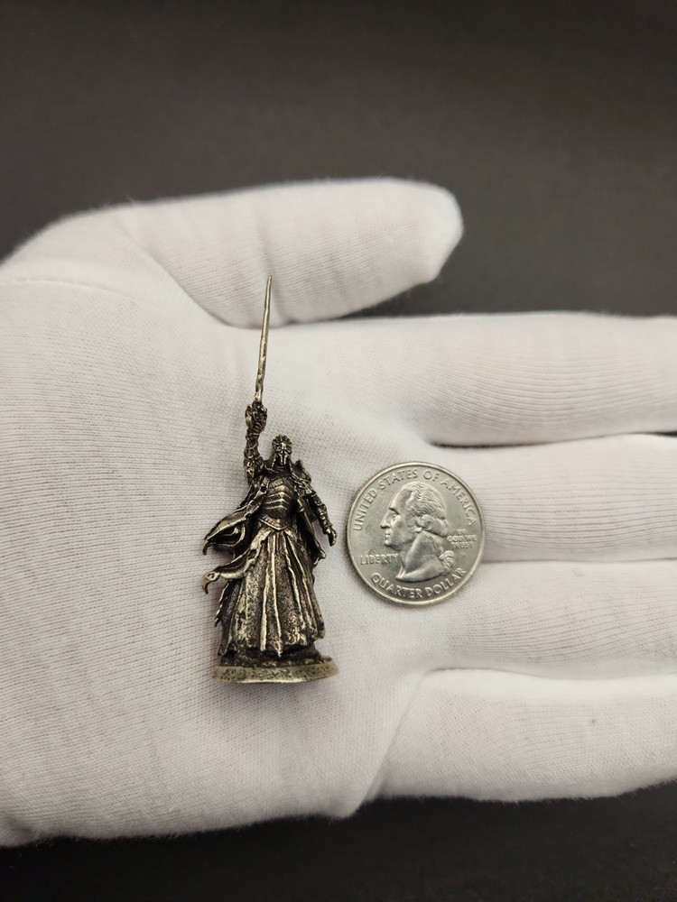 Solid Metal Gladiator Warrior Miniature Figure, Heavy and Sturdy
