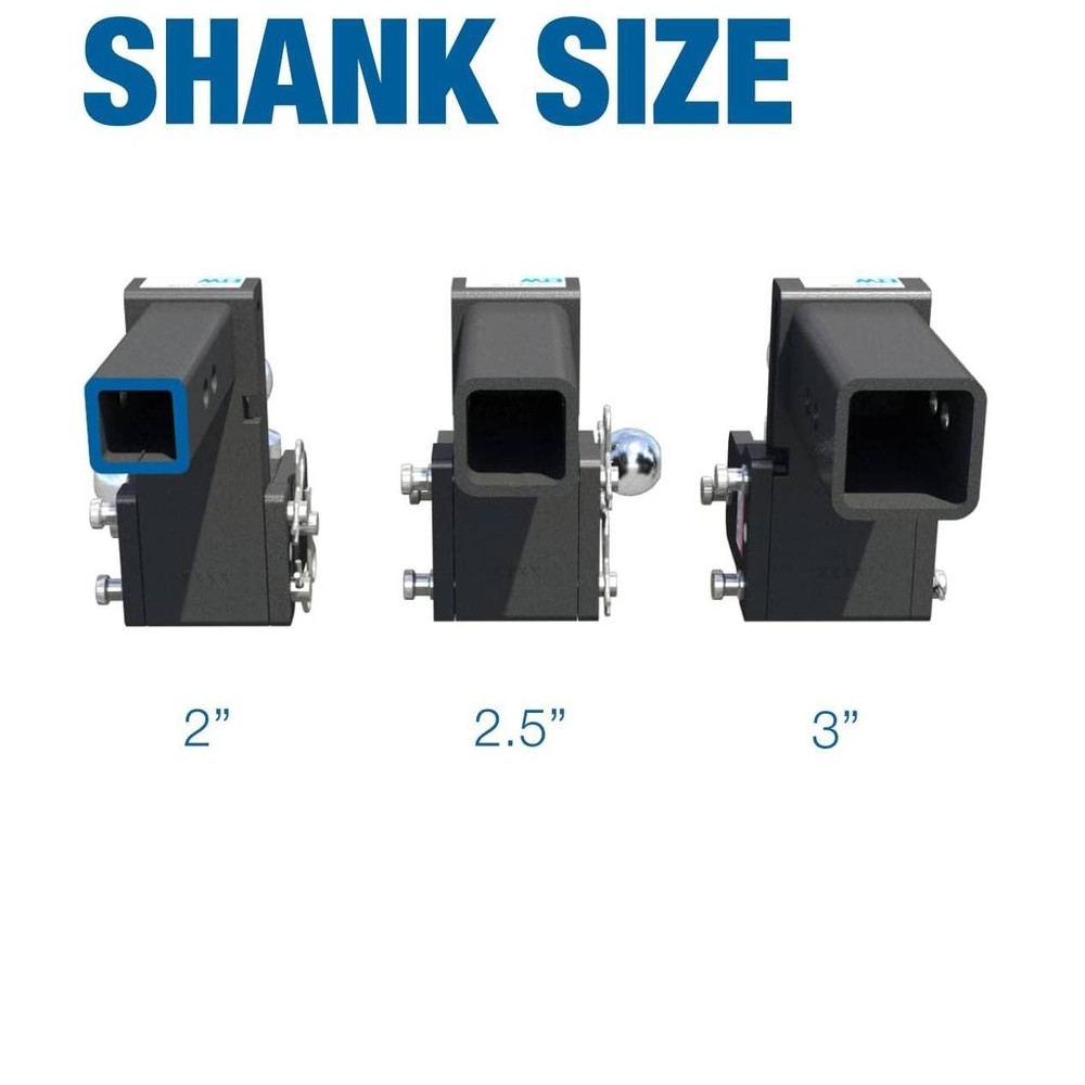 Adjustable Trailer Hitch Ball Mount - Fits 2" Receiver, Tri-Ball 7" Drop NEW