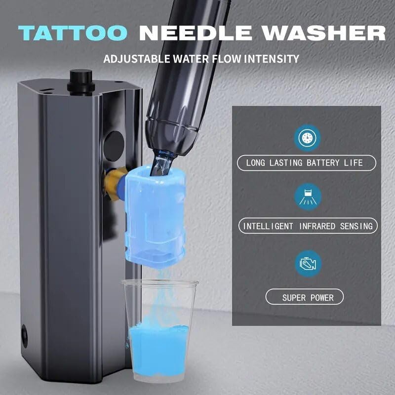 Tattoo Needle Cleaner Automatic Sensor Cartridge Needle Washer Machine Tool