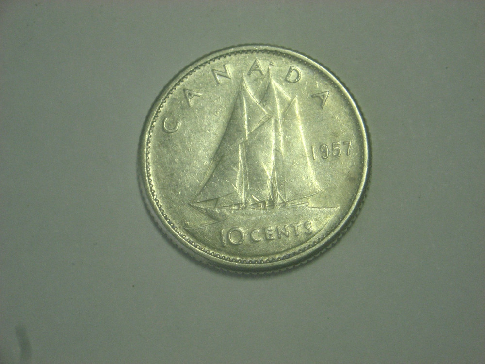 Canada 10 Cents 1957 /silver/